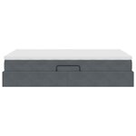 vidaXL Lit avec rangement et matelas Gris foncé 120 x 200 cm Velours