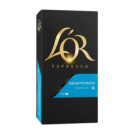 Boîte de 10 capsules Café EspressO - Decaffeinato, pour machine Nespresso, intensité : 6 (boîte 10 unités)