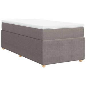 vidaXL Sommier à lattes de lit avec matelas Taupe 80x200 cm Tissu