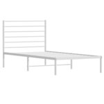 vidaXL Cadre de lit métal sans matelas et tête de lit blanc 100x200 cm