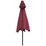 vidaXL Parasol de jardin avec mât en métal rouge bordeaux 300 cm
