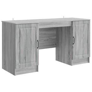 vidaXL Bureau Sonoma gris 142 5 x 50 x 75 cm Bois d'ingénierie