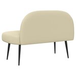 vidaXL Banc rembourré avec dossier Crème 110 x 60 x 76 cm Simili cuir