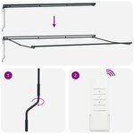 vidaXL Auvent Rétractable Crème 500x300 cm tissu