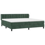 vidaXL Sommier à lattes de lit et matelas Vert foncé 200x200cm Velours