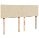 vidaXL Sommier à lattes de lit avec matelas Crème 160x200 cm Tissu