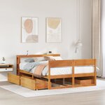 vidaXL Cadre de lit sans matelas cire marron 120x200cm bois pin massif