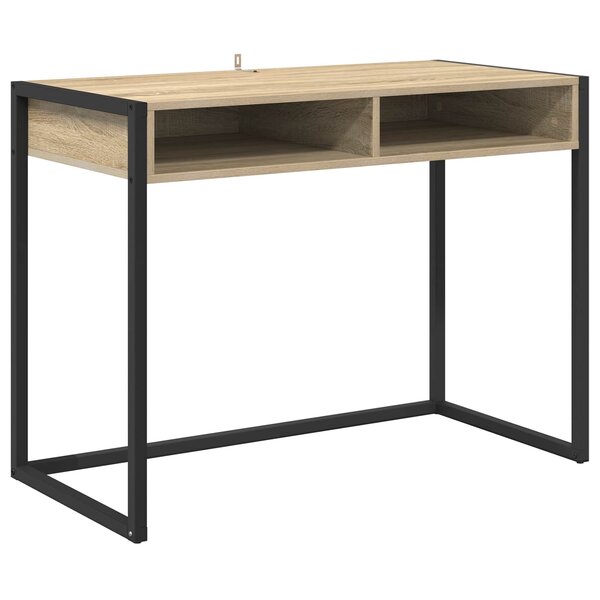 vidaXL Bureau avec stockage Sonoma 100 x 50 x 75 cm Bois d'ingénierie