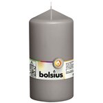 Bolsius bougies pilier 8 pièces 150x78 mm gris chaud