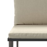 vidaXL Salon de jardin 3 Pièces avec coussins Gris Résine tressée