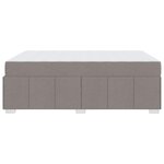 vidaXL Cadre de lit avec matelas Taupe 160 x 200 cm tissu