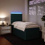 vidaXL Sommier à lattes de lit avec matelas Vert foncé 100x200 cm