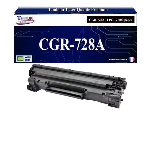 T3AZUR -Toner compatible avec Canon 728 (3500B002) pour Canon Fax L150  L170  L410  MF4410  MF4430  MF4450  MF4550D  MF4570DN