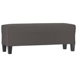 Banc banquette 100 x 35 x 41 cm synthétique gris 02_0010491