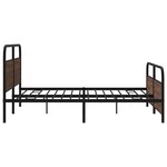 vidaXL Cadre de lit en métal sans matelas chêne marron 180x200 cm