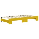 vidaXL Lit de jour avec lit gigogne jaune 90x200 cm velours