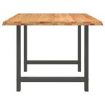 vidaXL Table à manger marron clair bois de chêne massif rectangulaire