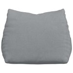 vidaXL Coussin de Dos Gris clair 45 x 20 x 35 cm tissu
