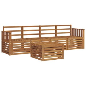 vidaXL Ensemble de canapés d'extérieur 5 pc Naturel