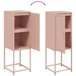 vidaXL Buffet haut rose 36x39x107 cm acier