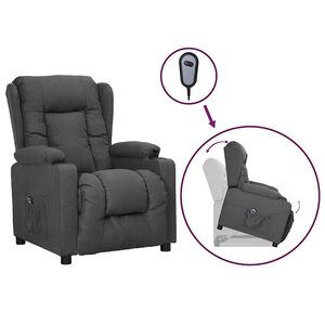 vidaXL Fauteuil Gris foncé Tissu