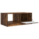 vidaXL Table basse Chêne fumé 90 x 50 x 37 cm Bois d'ingénierie