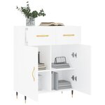 vidaXL Buffet blanc 69 5x34x90 cm bois d'ingénierie
