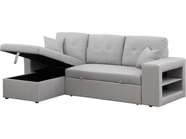 Canapé d'angle convertible/réversible "Axel" - 3 places - Gris clair