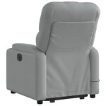 vidaXL Fauteuil inclinable de massage électrique Gris clair Tissu
