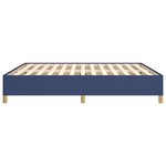 vidaXL Cadre de lit sans matelas bleu 160x200 cm tissu