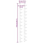 vidaXL Casiers à bouteilles mural pour 12 bouteilles 2 Pièces noir fer