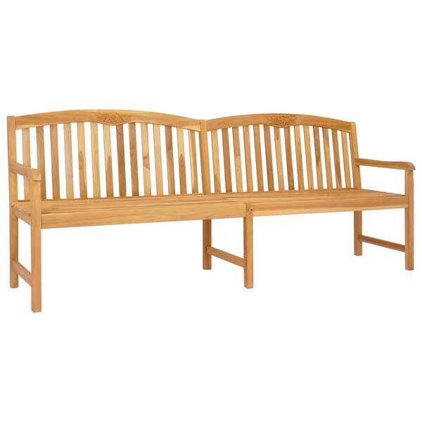 vidaXL Banc en Bois Sculpté en Rose 228 x 60 x 90 cm Naturel