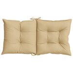 vidaXL Coussins de chaise à dossier bas lot de 6 beige mélangé tissu