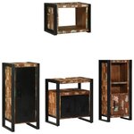 vidaXL Ensemble de mobilier de salle de bain avec étagère 4 Pièces