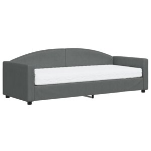 vidaXL Lit de jour avec matelas gris foncé 80x200 cm tissu