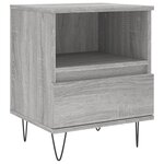 vidaXL Table de chevet sonoma gris 40x35x50 cm bois d’ingénierie
