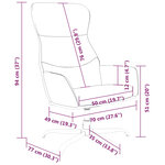 Vidaxl chaise de relaxation taupe similicuir daim