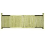 vidaXL Portillons de jardin 2 Pièces Bois de pin imprégné 300x100 cm