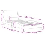 vidaXL Cadre de lit avec tête de lit Dover noir 80x200 cm velours