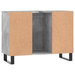 vidaXL Armoire salle de bain gris béton 80x33x60cm bois d'ingénierie