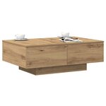 vidaXL Table basse chêne artisanal 90x60x31 cm bois d'ingénierie