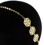 Sunshine : headband élastic rosaces doré à l'or fin