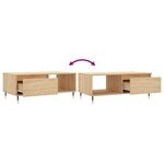 vidaXL Table basse Chêne sonoma 90x50x36 5 cm Bois d'ingénierie