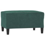 vidaXL Ensemble de canapés 4 Pièces avec coussins vert foncé velours