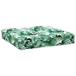 vidaXL Coussins de palette lot de 3 motif de feuilles tissu Oxford