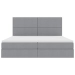 vidaXL Lit de Rangement Gris clair 200 x 200 cm Cuir synthétique