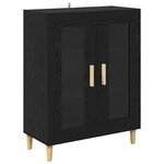 vidaXL Buffet Chêne noir 69 5 x 34 x 90 cm Bois d'ingénierie