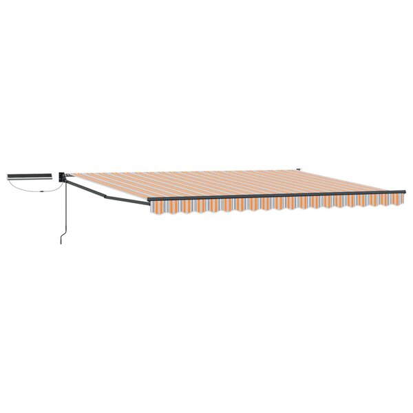 vidaXL Auvent rétractable électrique Bleu  Orange  Anthracite 4 × 3 m