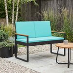 vidaXL Banc extérieur 2 -Seater 107 x 61 x 80 cm polyrotin