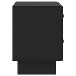vidaXL Cabinet de chevet Noir 62 x 34 5 x 47 5 cm Bois d'ingénierie